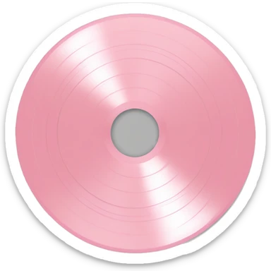 Light pink vinyl record sticker