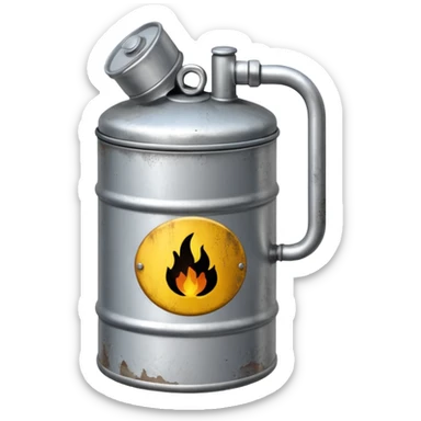 generate a realistic oil canister sticker