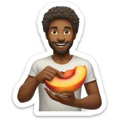 Eat peach sticker