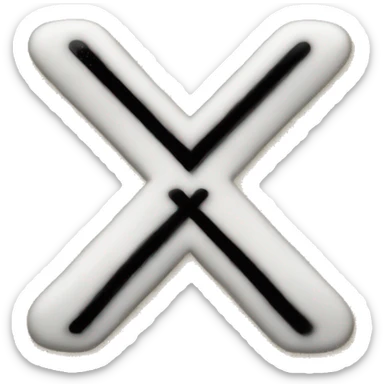 X check  sticker