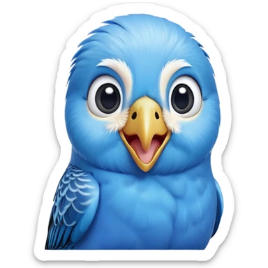 cinematic-comical-blue-budgie-portrait-emoji,-head-tilted-dramatically-with-an-exaggeratedly-amused-expression,-featuring-a-striking-blue-feathered-fur-with-a-glossy-finish,-wide,-expressive-dark-eyes-filled-with-playful-disbelief sticker