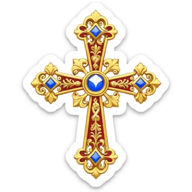 Russian Empire cross  sticker
