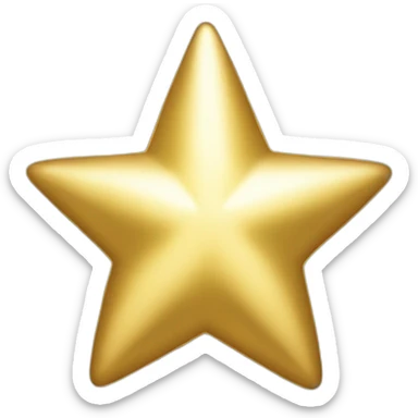 shining gold star christmas sticker