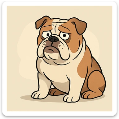 English bulldog  sticker
