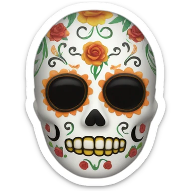 the day of the dead mask sticker