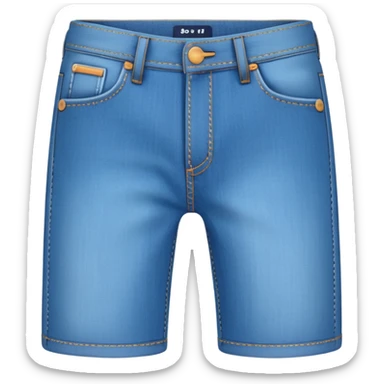 A 3D cartoon sky-blue denim jeans with pockets and stitching details, casual slim fit, clean isolated background, Memoji-style. sticker