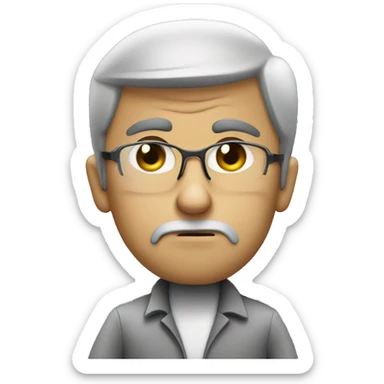 sad spy scraping sticker