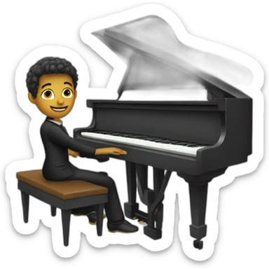 pianist sticker