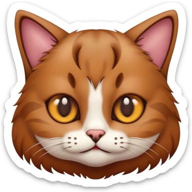 A cat wharing poop sticker