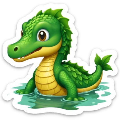 medieval animal in the lake sticker