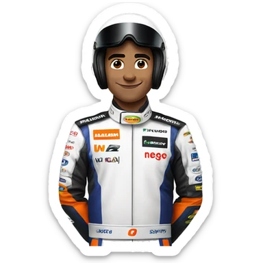 piloto de formula um com uniforme da mclaren parecido com o lando norris sticker