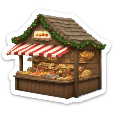 christmas market booth  sticker