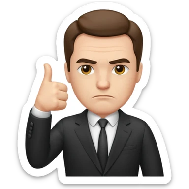 boss giving a thumbs down sticker