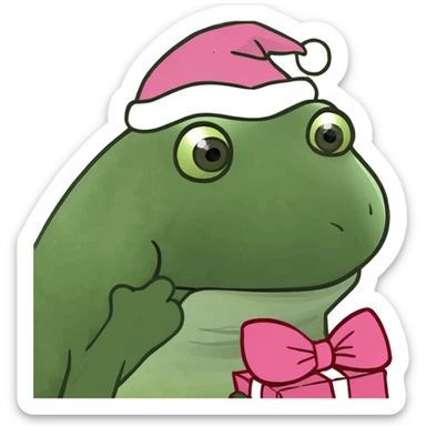 Pink girly Christmas  sticker