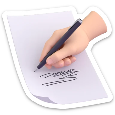 A hand holding a pen, aggressively scribbling on a piece of paper. The pen is clearly visible. The paper is filled with random black scribbles, so dense that most of it looks nearly black sticker