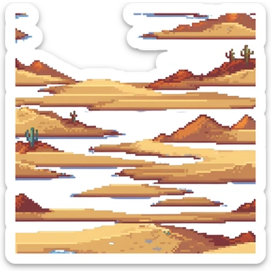 sunny desert landscape with rolling sand dunes sticker