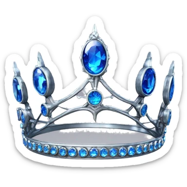 The Ravenclaw Diadem is a tiara-like object with, made of gleaming silver and set with glittering blue gem. It is enchanted and round piece emoji emoji tiara sticker