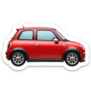 fiat mini rosso sticker