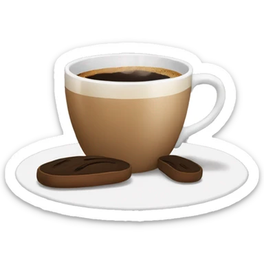 Cup of coffee with home slippers  sticker