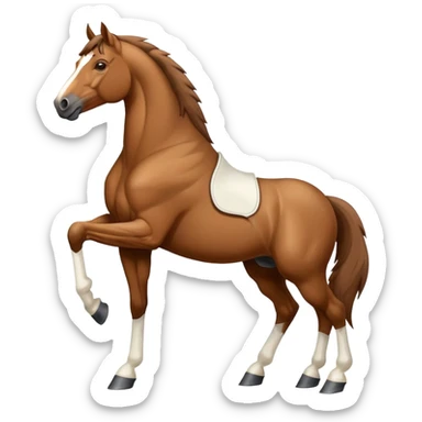 Horse Brown and withe  sticker