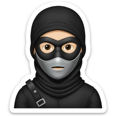 masked robber  sticker