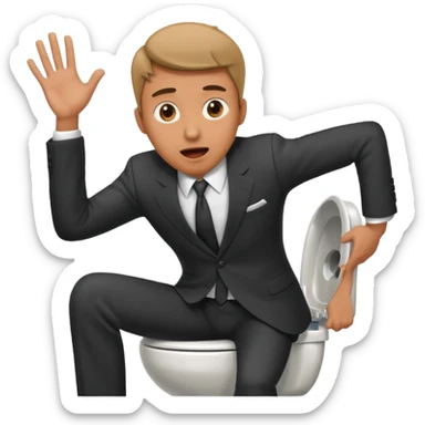 Random guys head sticking out of a toilet sticker