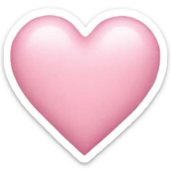 light pink heart  sticker