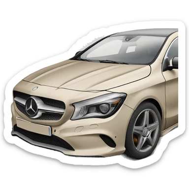 one beige mercedes benz cla sticker