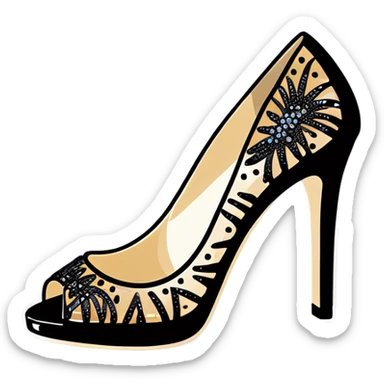 jimmy choo high heels sticker