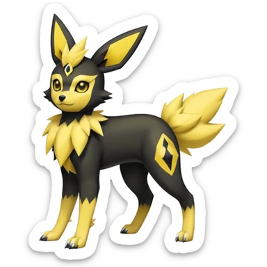 Umbreon-Jolteon-Fakemon-hybrid-fusion- full body sticker