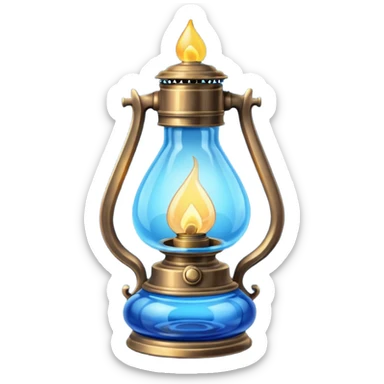 Oil lamp blue sticker