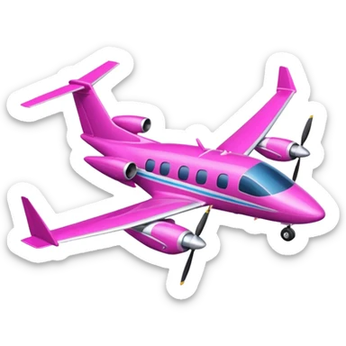 tiny pink (RGB: 220, 20, 120) turboprop aircraft sticker