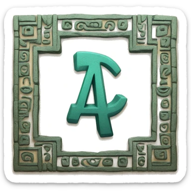 mayan hieroglyph letter A sticker