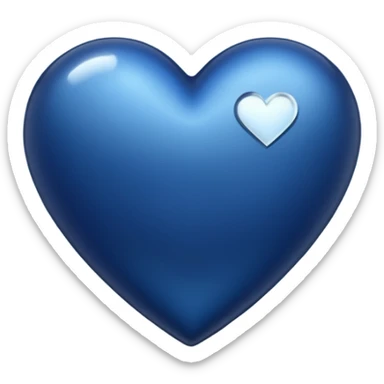 A midnight blue hear sticker