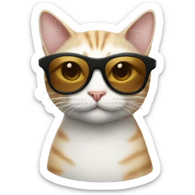 Cat with sunglasses sticker