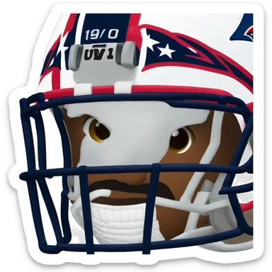 patriots player bad at football sticker