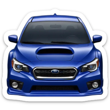 Dark Blue Subaru wrx hyperrealistic sticker