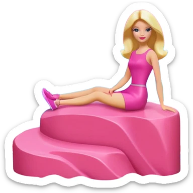 Matisse barbie slop style pink SPAM art landscape sticker