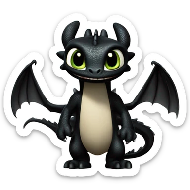 toothless dragon from how to train your dragon sticker