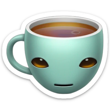 ROBOT emoji sip TEA sticker