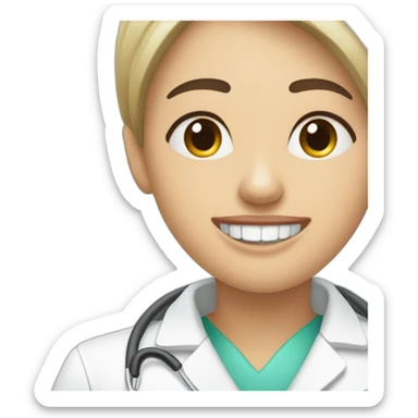 Dentista mujer morena sticker