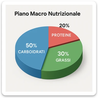 Piano A Macro nutrizionale GRAFICO in 3d in italiano sticker