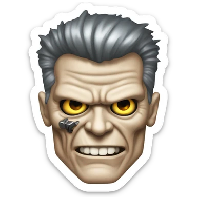 Terminator t800 troll face sticker