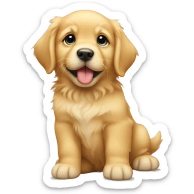 Baby golden retriever sticker