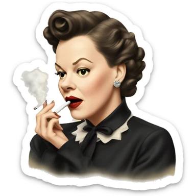 Judy garland smoking sticker