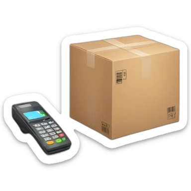 Phone scanning a parcel sticker