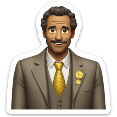 A snake oil salesman sticker