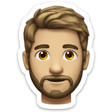 portrait of a young man with a beard sticker