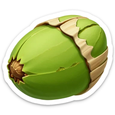 pistachio with shall sticker