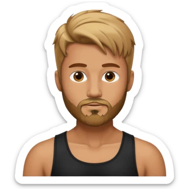 Man with a short full beard, Styled hair, Best looking man in the planet, onepiece style sticker